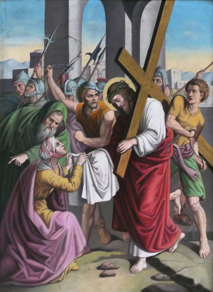 6. zastavení: Veronika utírá Pánu Ježíši tvář